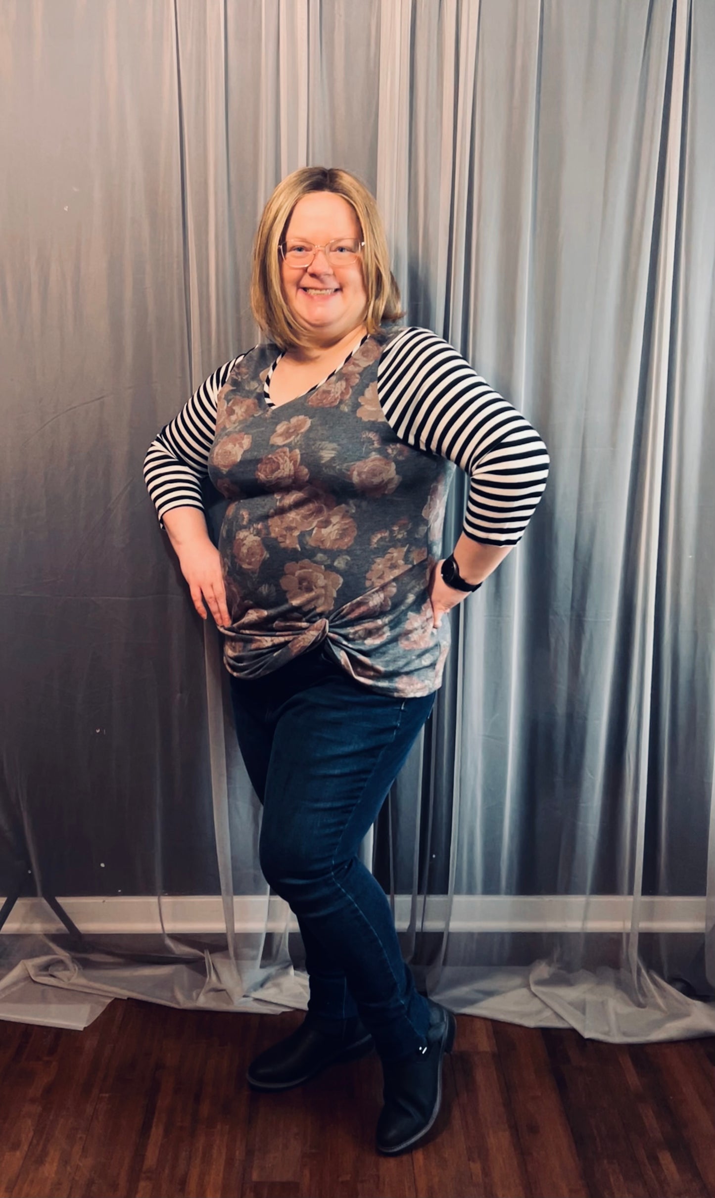 Floral Cinched Top