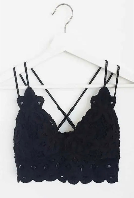 Lace Bralette in Black