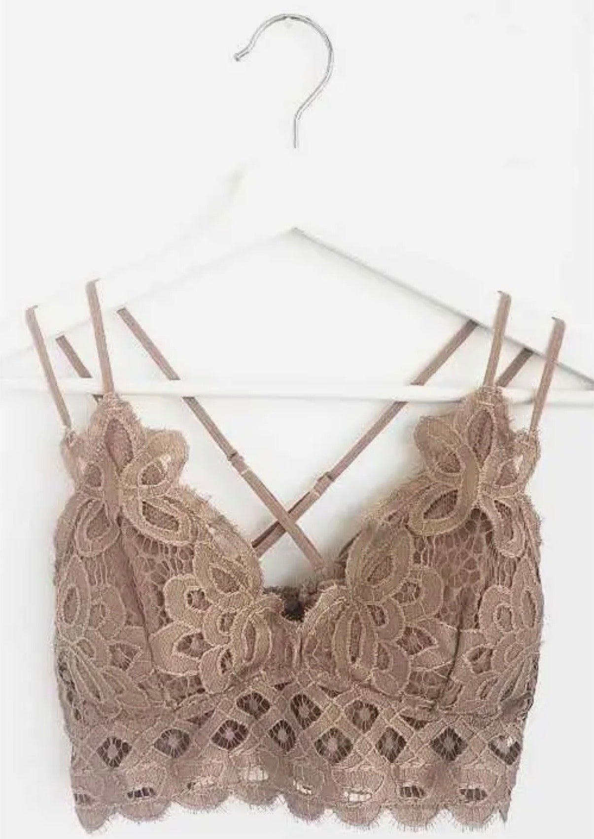 Lace Bralette in Camel