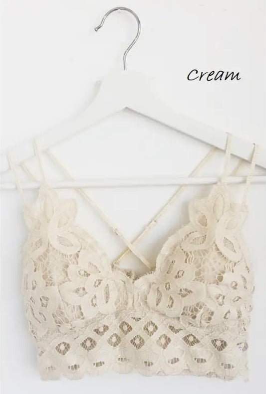 Lace Bralette in Cream