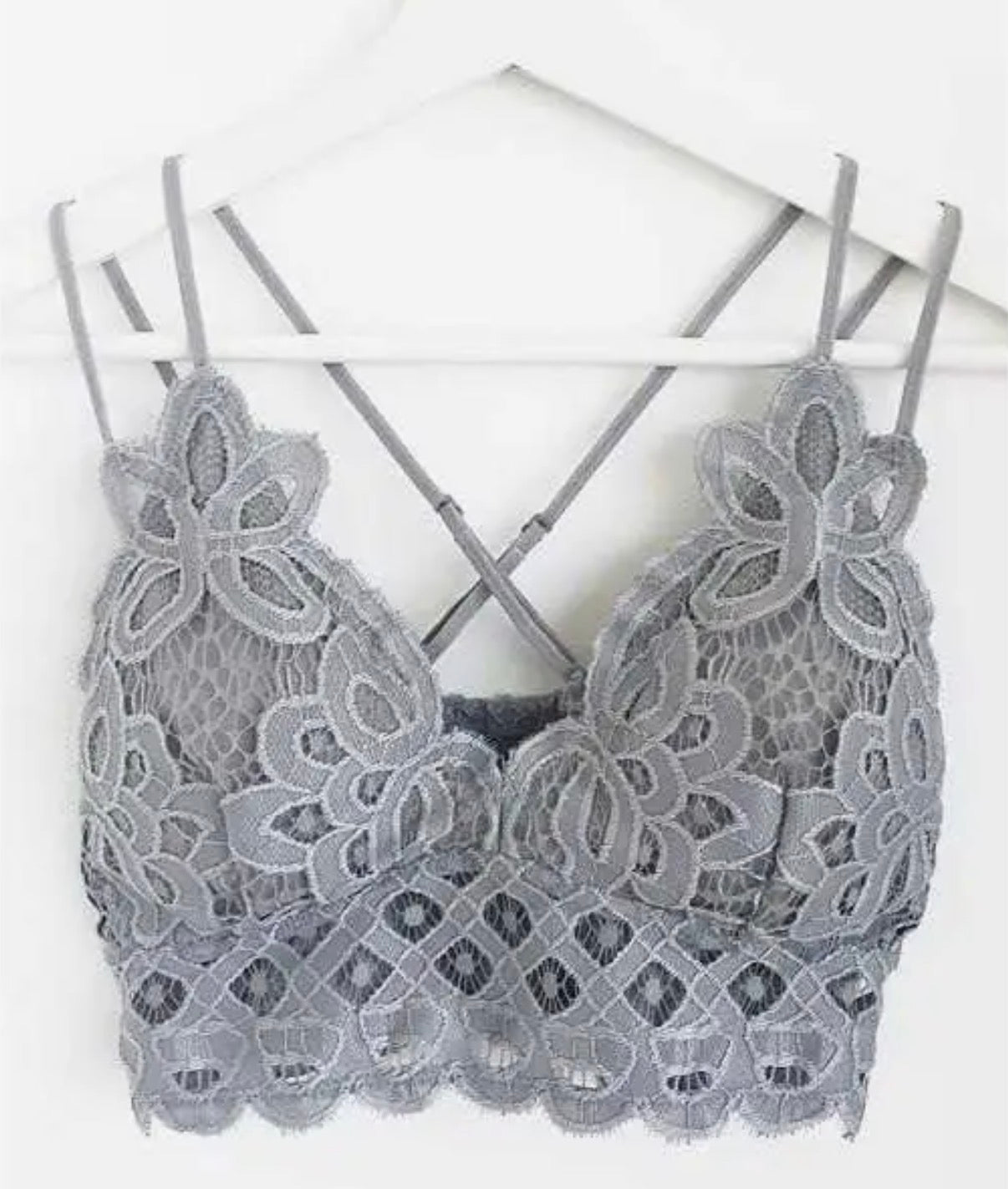 Lace Bralette in Gray